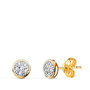 Voir la diapositive 1 : L'ATELIER D'AZUR Boucles d'Oreilles Or 18 Carats 750 Jaune et Zirconiums