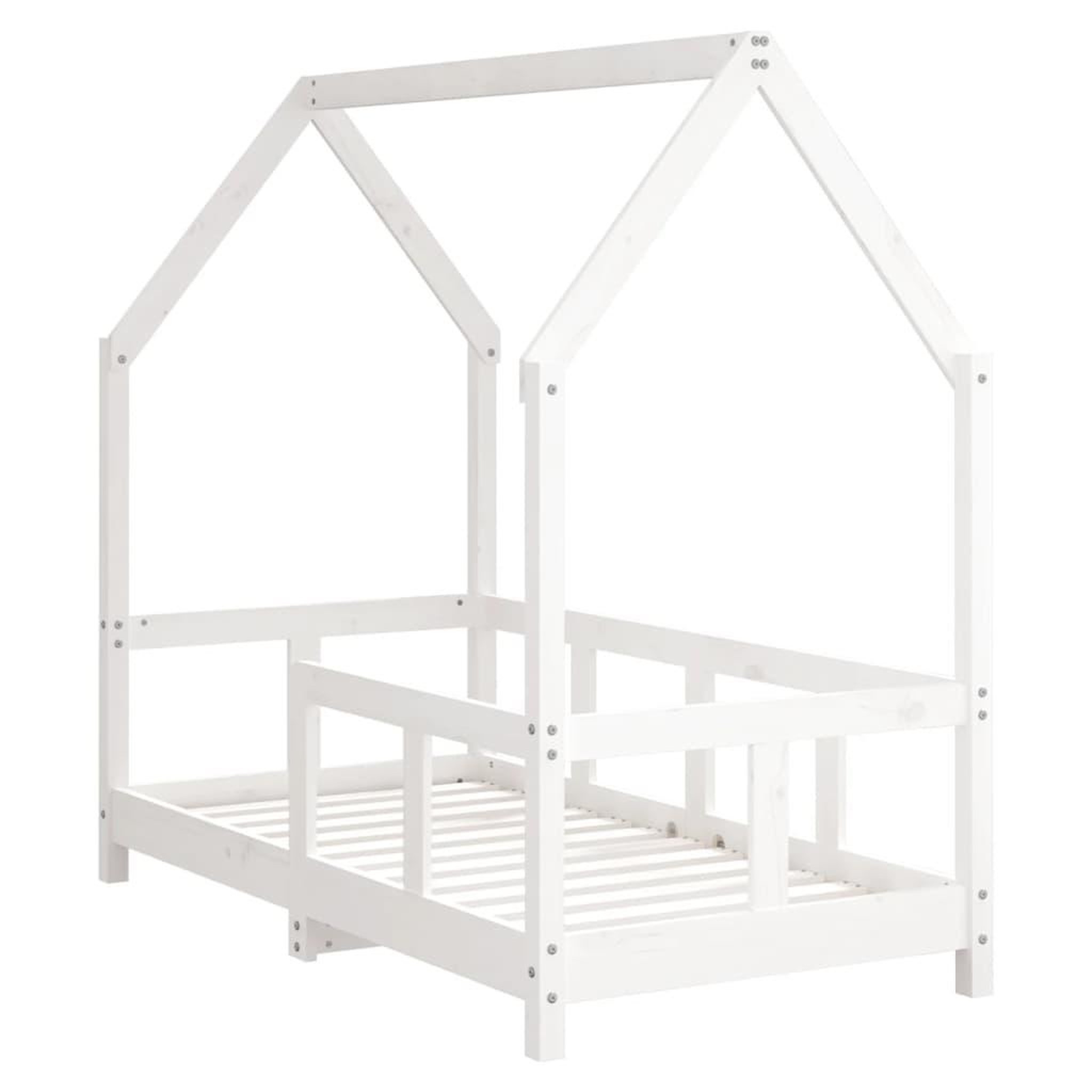Voir la diapositive 3 : VIDAXL Cadre de lit pour enfant blanc 70x140 cm bois de pin massif