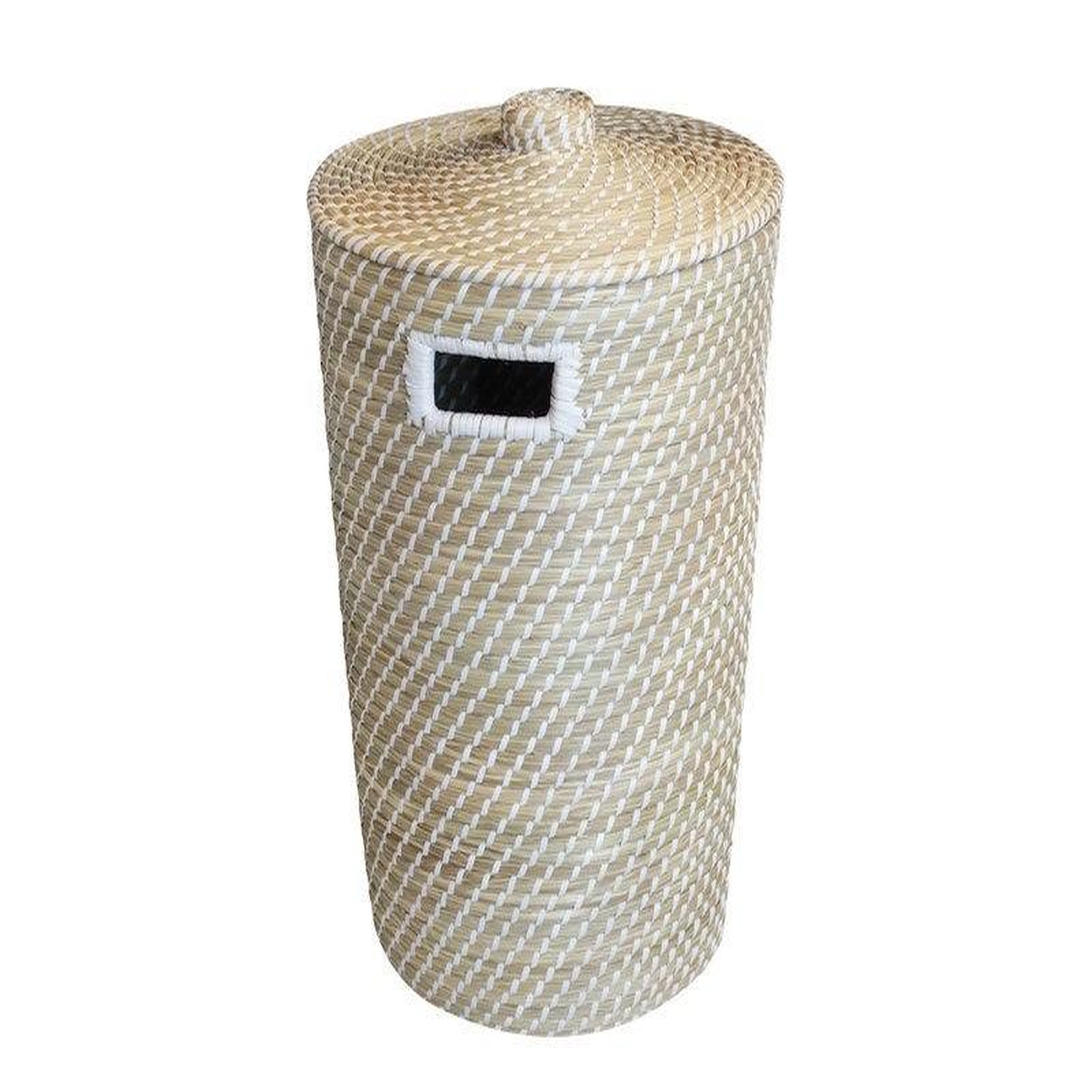 CENTRALE BRICO Panier à linge fibre végétale Phuket, naturel, 40 x 52 x 40 cm