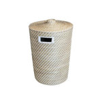CENTRALE BRICO Panier à linge fibre végétale Phuket, naturel, 40 x 52 x 40 cm