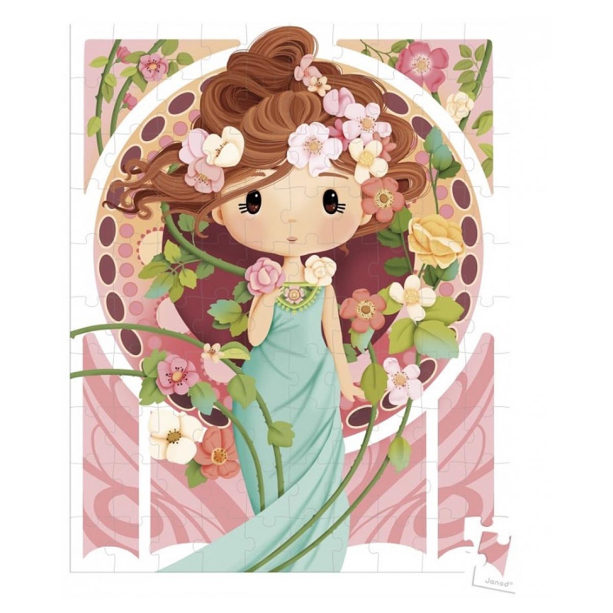 Voir la diapositive 2 : Juratoys-Janod Puzzle Inspired by Mucha - 100 pcs