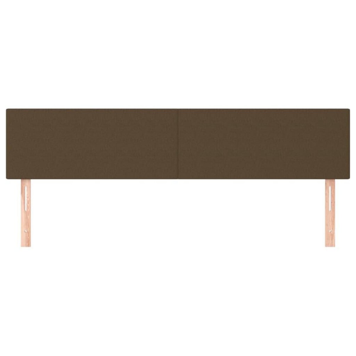 VIDAXL Tetes de lit 2 pcs Marron Fonce 100x5x78/88 cm Tissu