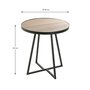 Paris Prix Table d'Appoint Design  Doliba  52cm Noir & Chêne