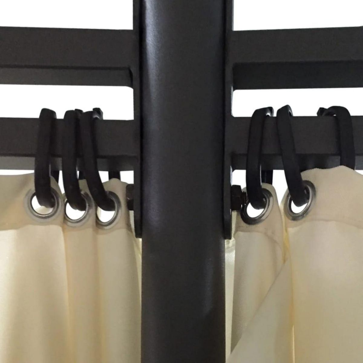 VIDAXL Tonnelle ronde avec rideaux 3,5 x 2,7 m