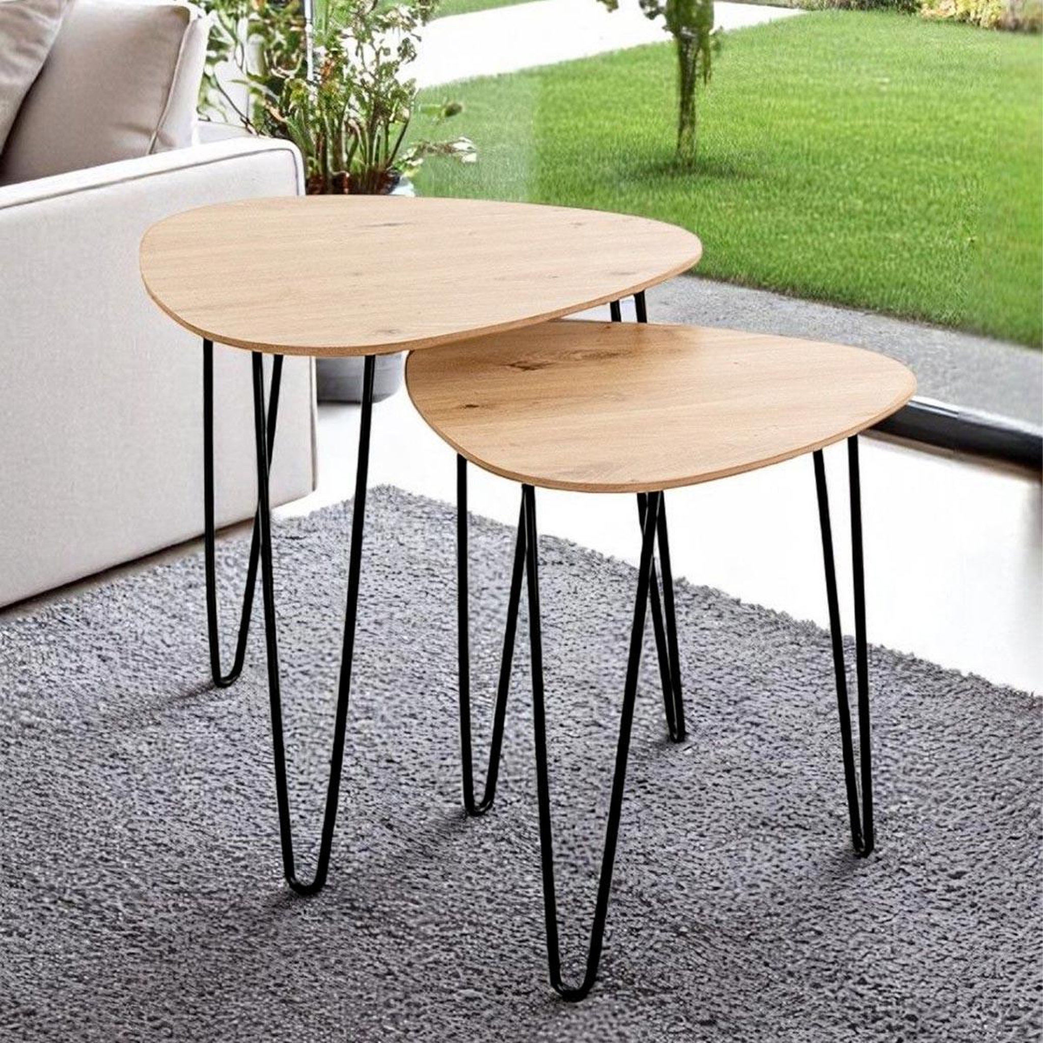 Voir la diapositive 3 : Paris Prix Table d'appoint design  brady  48cm naturel & noir