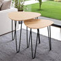 Voir la diapositive 3 : Paris Prix Table d'Appoint Design  Brady  48cm Naturel & Noir