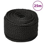 VIDAXL Corde de travail Noir 10 mm 25 m polypropylene