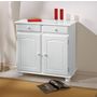 Voir la diapositive 9 : Buffet bas pin massif blanc - LUIS