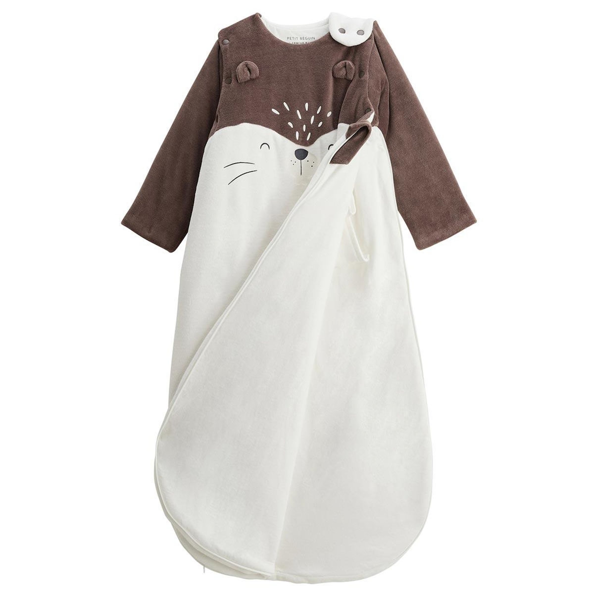 Petit Béguin Gigoteuse d'hiver en velours avec manches amovibles Cracotte