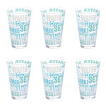 SECRET DE GOURMET Lot de 6 Gobelets Hauts  Aqua  31cl Bleu