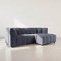 Voir la diapositive 1 : LISA DESIGN Curtis - canapé d'angle droit 4 places avec accoudoir en tissu texturé