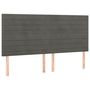 Voir la diapositive 2 : VIDAXL Tetes de lit 4 pcs Gris fonce 100x5x78/88 cm Velours
