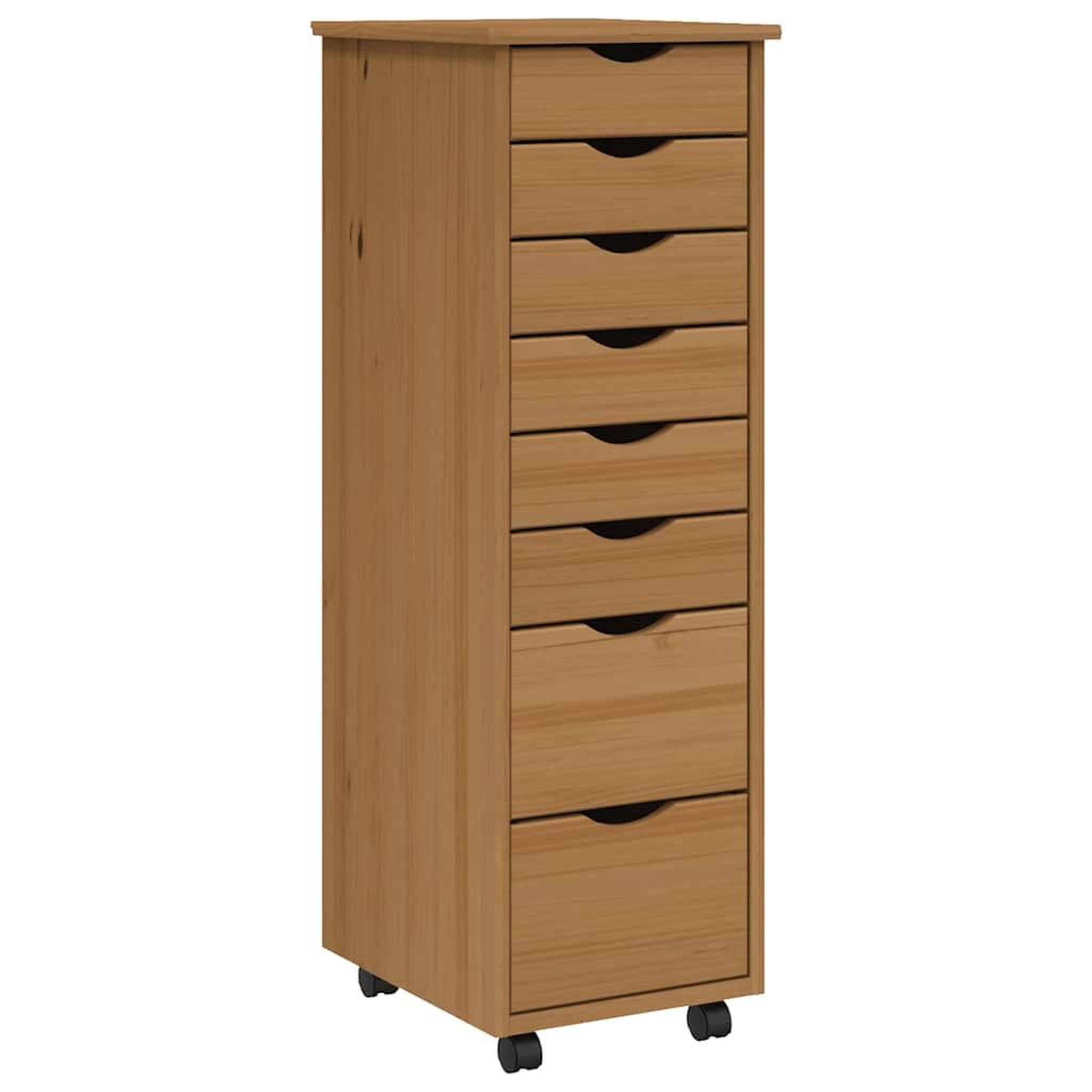 Voir la diapositive 2 : VIDAXL Armoire roulante avec tiroirs MOSS bois de pin marron miel