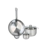 ELO Ensemble de 1 Poêle de cuisson 32 cm et 2 faitouts 12 et 20 cm Elo Profi Brillant