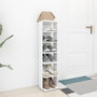 Voir la diapositive 3 : VIDAXL Armoire a chaussures Blanc 27,5x27x102 cm Bois d'ingenierie