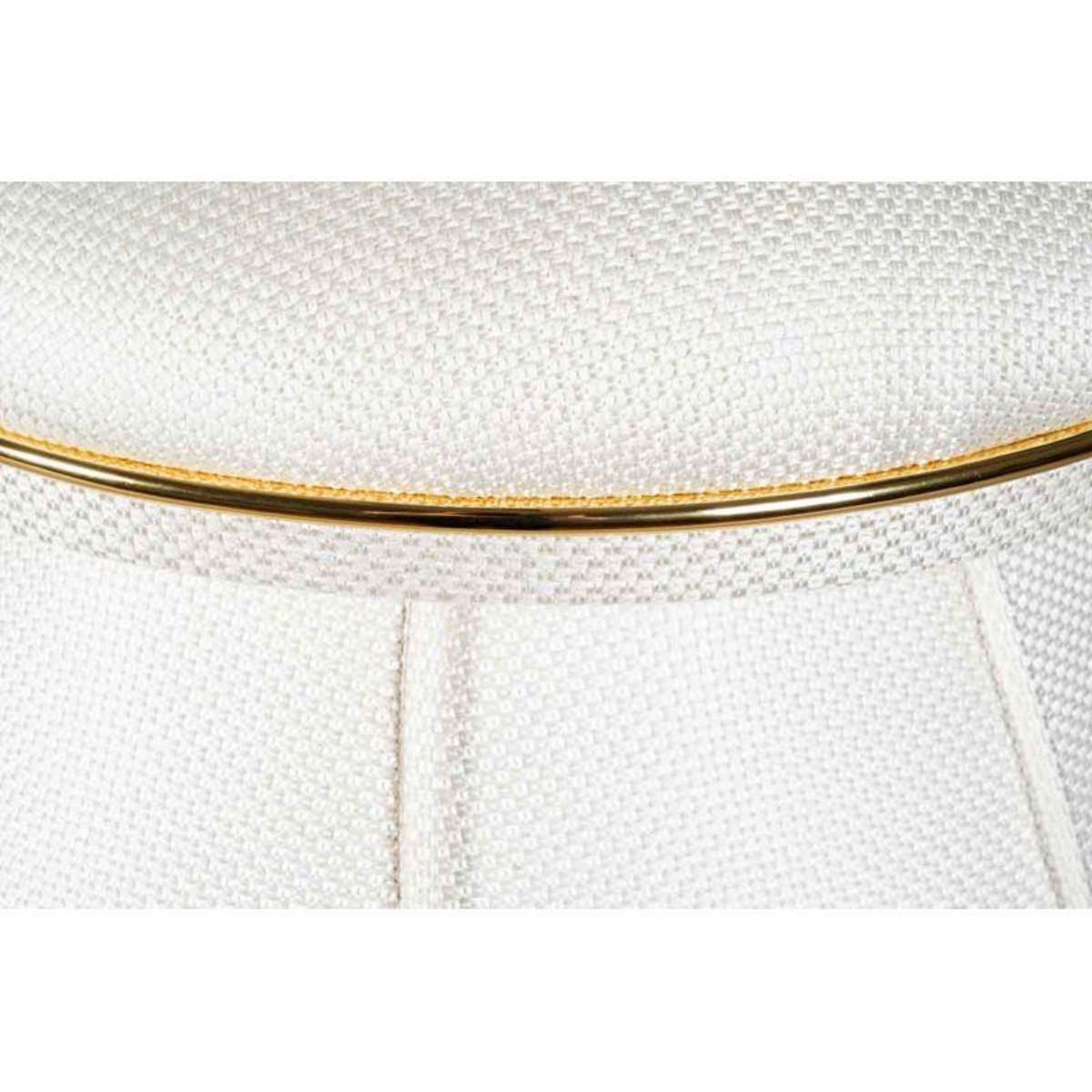 Paris Prix Tabouret Design  Corin  55cm Ivoire & Or