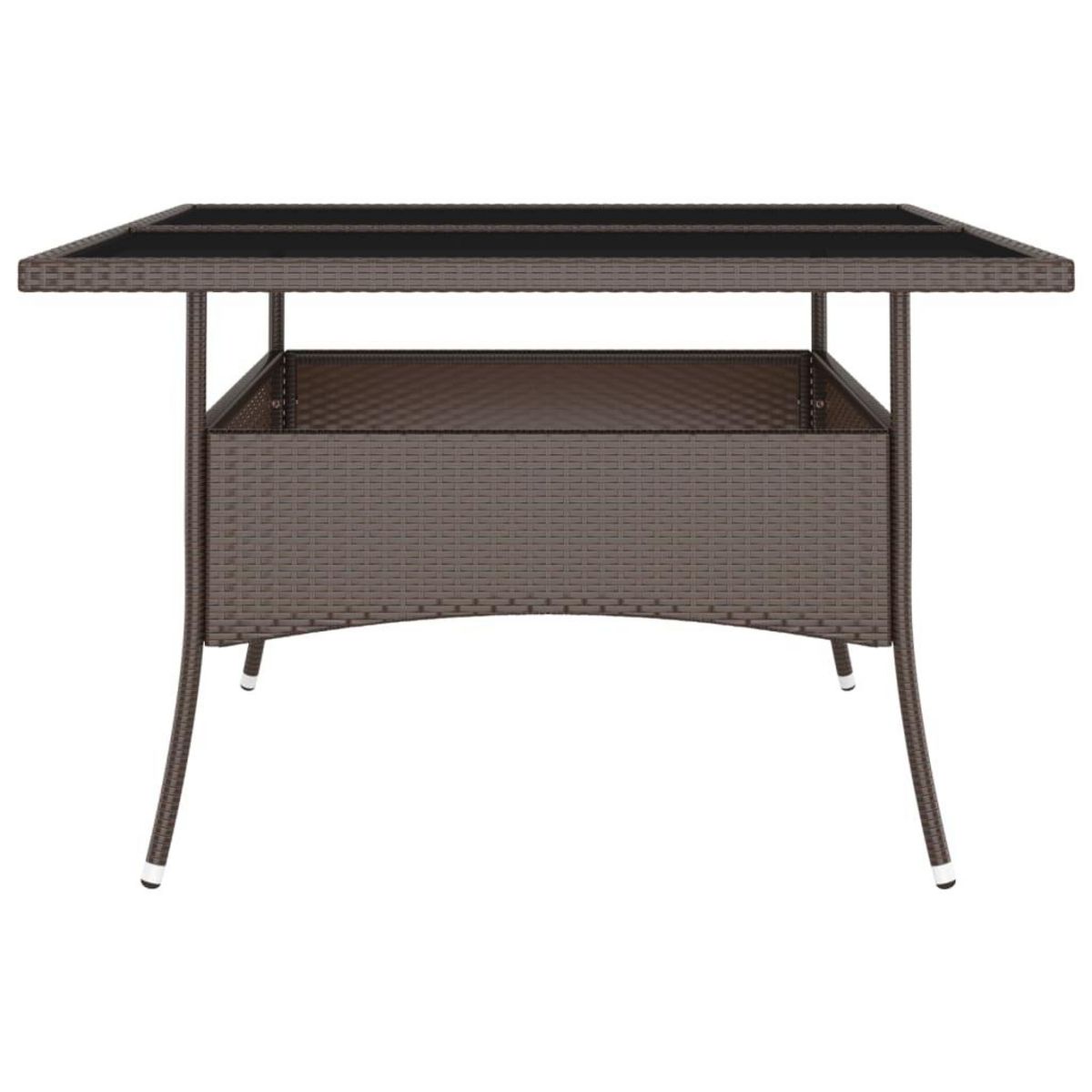 VIDAXL Ensemble a manger de jardin 9 pcs Resine tressee Marron