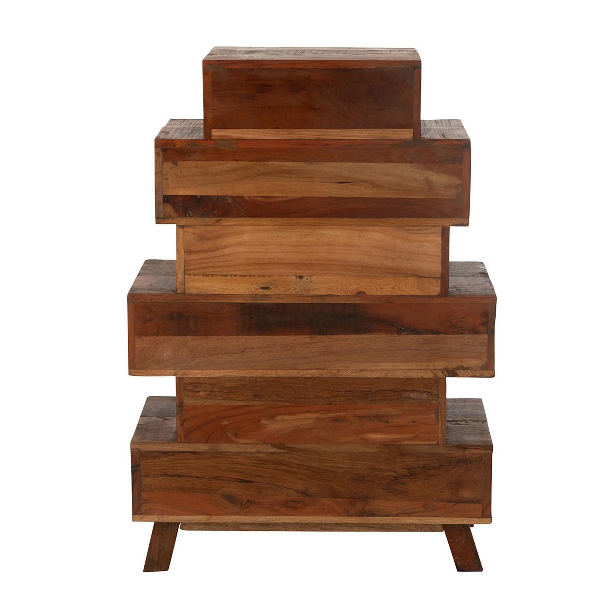 Voir la diapositive 4 : J-LINE Commode 8 tiroirs en bois  vinto  109cm naturel