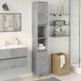 Voir la diapositive 3 : VIDAXL Armoire de salle de bain gris beton 30x30x190 cm