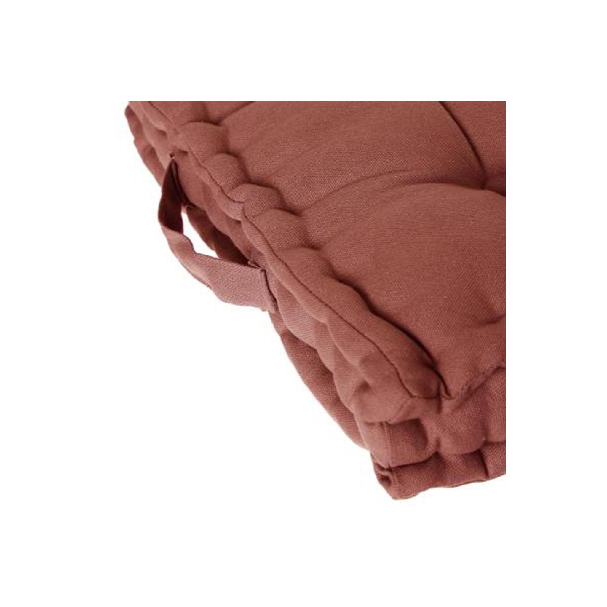 Voir la diapositive 3 : ATMOSPHERA Coussin de sol  dorian  40x40cm terracotta