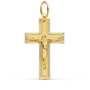 Voir la diapositive 1 : L'ATELIER D'AZUR Pendentif  - Médaille Christ sur la Croix Or 18 Carats 750 Jaune - Chaines Offertes