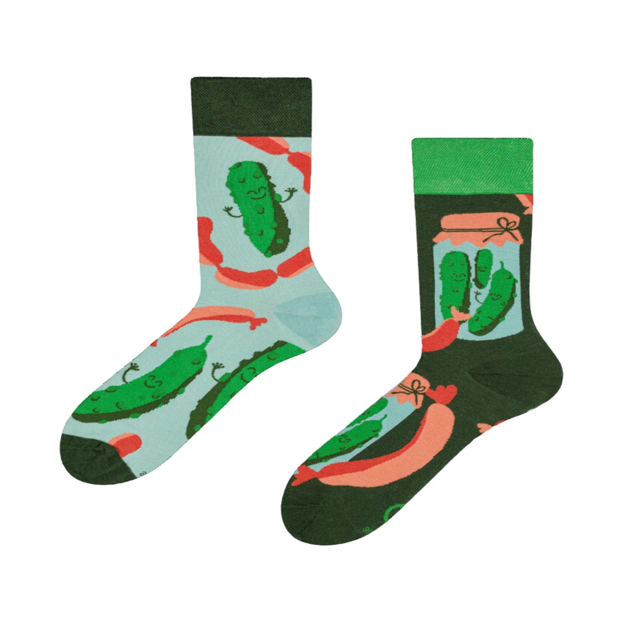 DEDOLES Chaussettes cornichons. Coloris disponibles : Vert