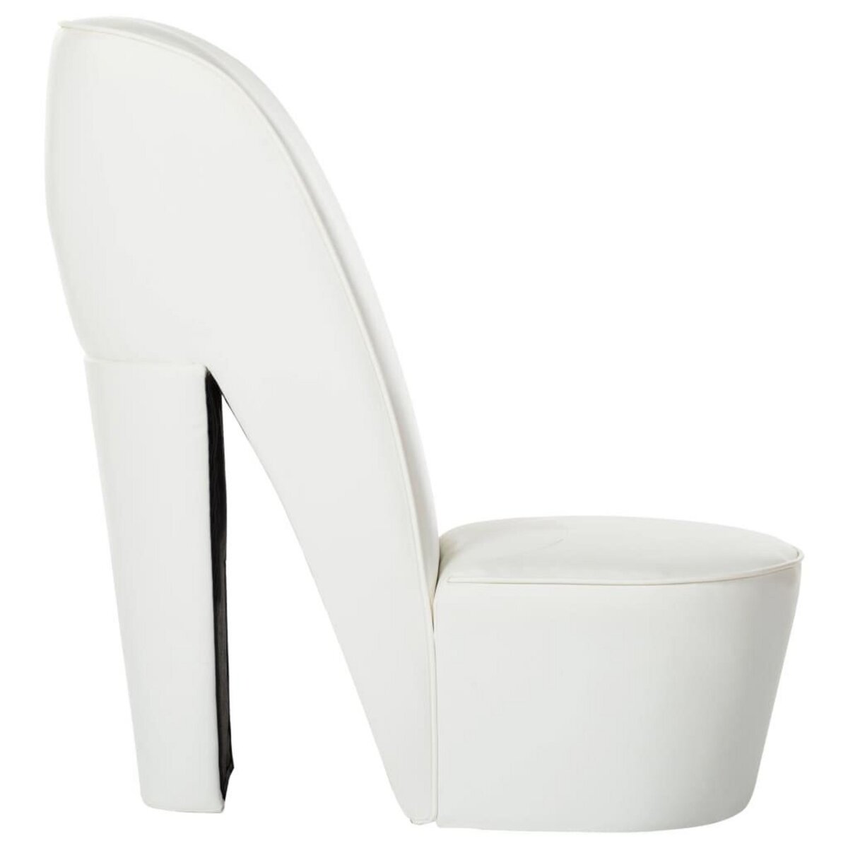 VIDAXL Chaise en forme de chaussure a talon haut Blanc Similicuir