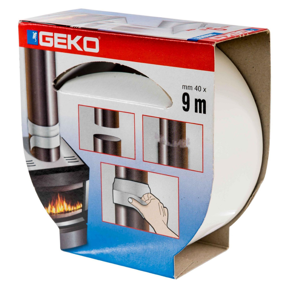 Geko Ruban adhésif alu blanc haute température