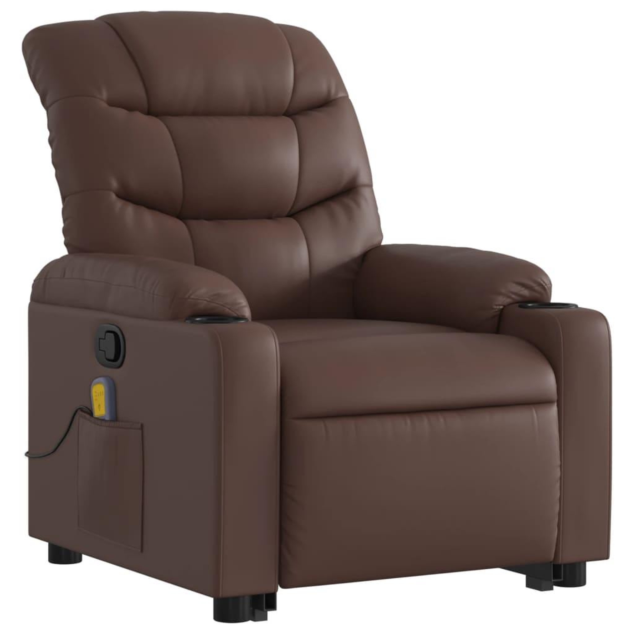 Voir la diapositive 4 : VIDAXL Fauteuil inclinable de massage Marron Similicuir