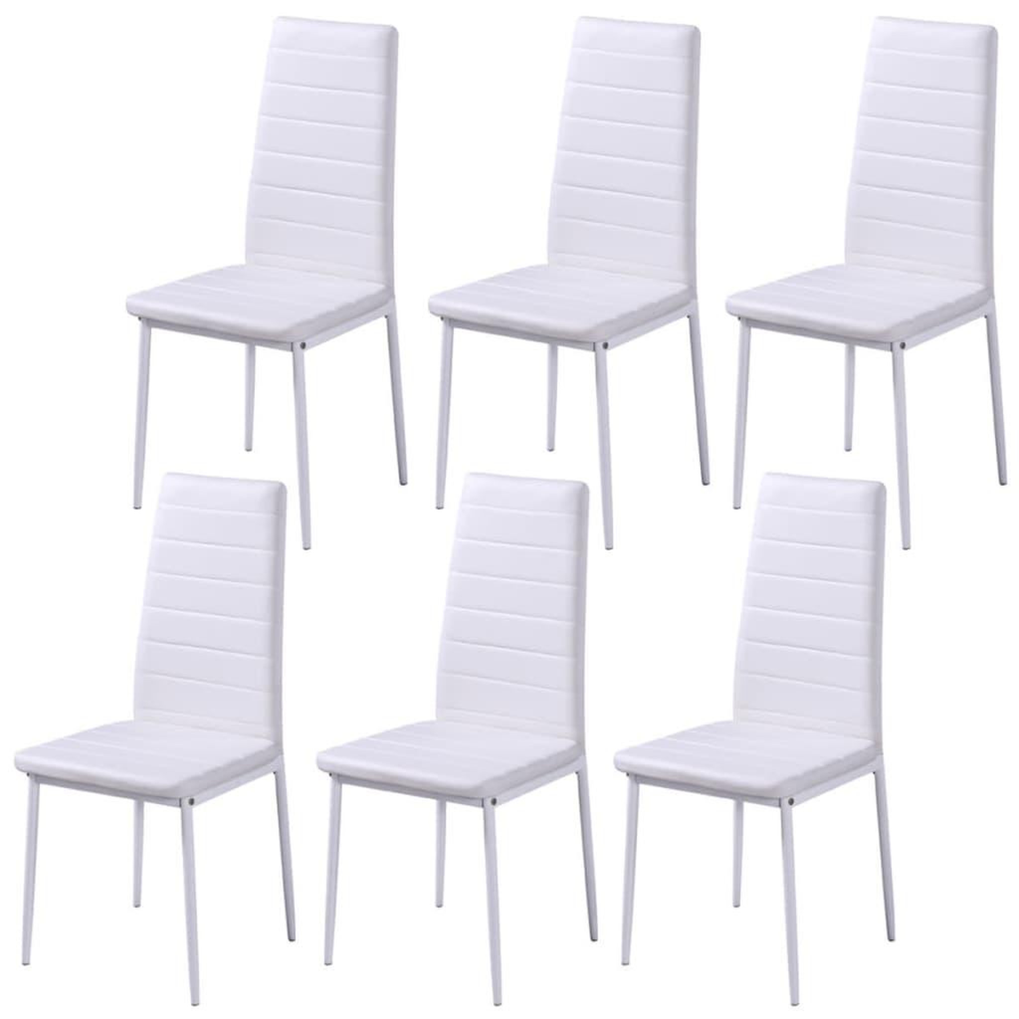 Voir la diapositive 4 : VIDAXL Ensemble de table a manger sept pieces noir et blanc