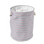 GUY LEVASSEUR Panier à linge pliable 60L rayé en polycoton