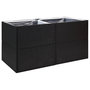 Voir la diapositive 2 : VIDAXL Jardiniere Noir 157x80x80 cm Resine tressee