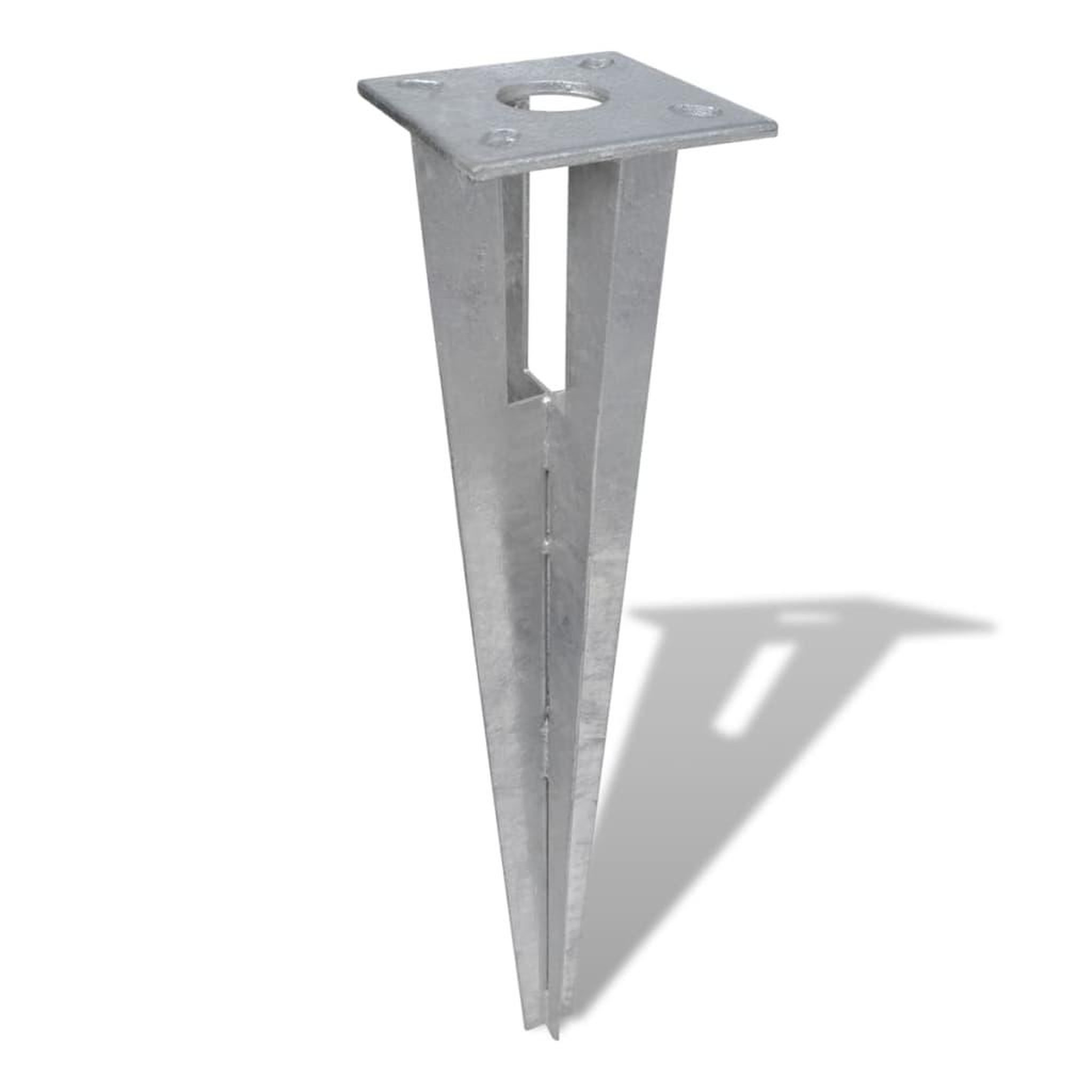 Voir la diapositive 3 : VIDAXL Piquets de poteau d'appui 4 pcs Acier