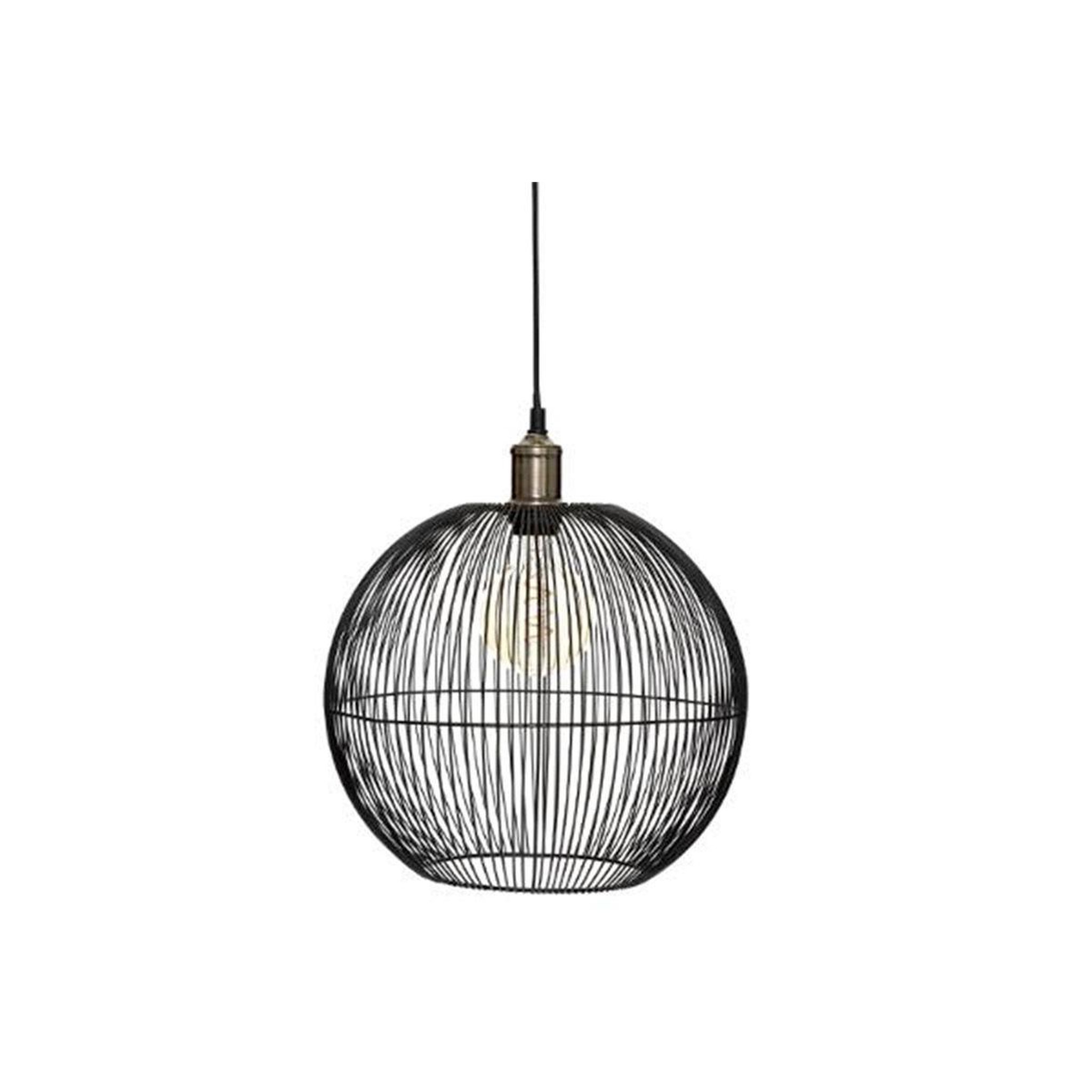 Voir la diapositive 1 : ATMOSPHERA Lampe Suspension Design  Noa  38cm Noir & Or