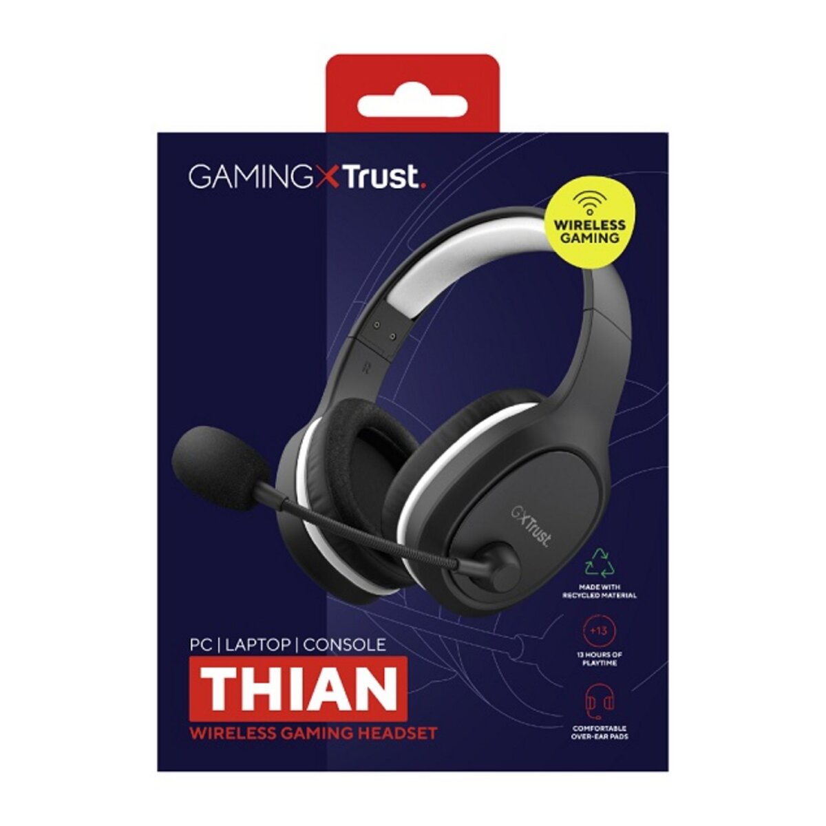 TRUST Casque Gaming Sans Fil GXT391 Thian Ecoresponsable Compatible PS5 /  PS4 / Switch / Xbox pas cher 