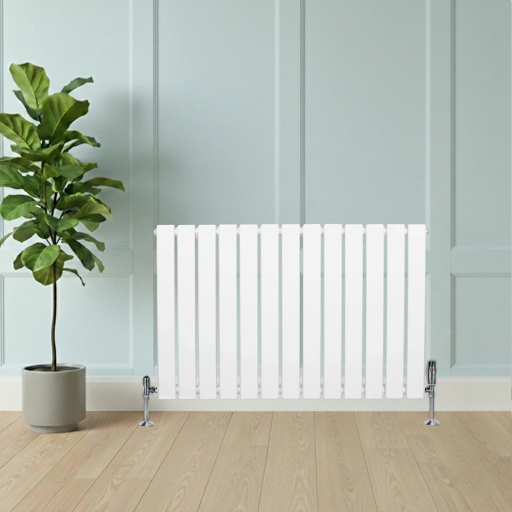 Voir la diapositive 4 : MONSTERSHOP Radiateur plat à 1 panneau & vannes - 600 x 910 mm