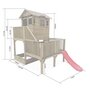 Alice's Garden Maisonnette sur pilotis avec toboggan et bac à sable en bois  de 4 m². Bleuet - cabane sur pilotis en pin autoclave. terrasse. cabane à 2 étages