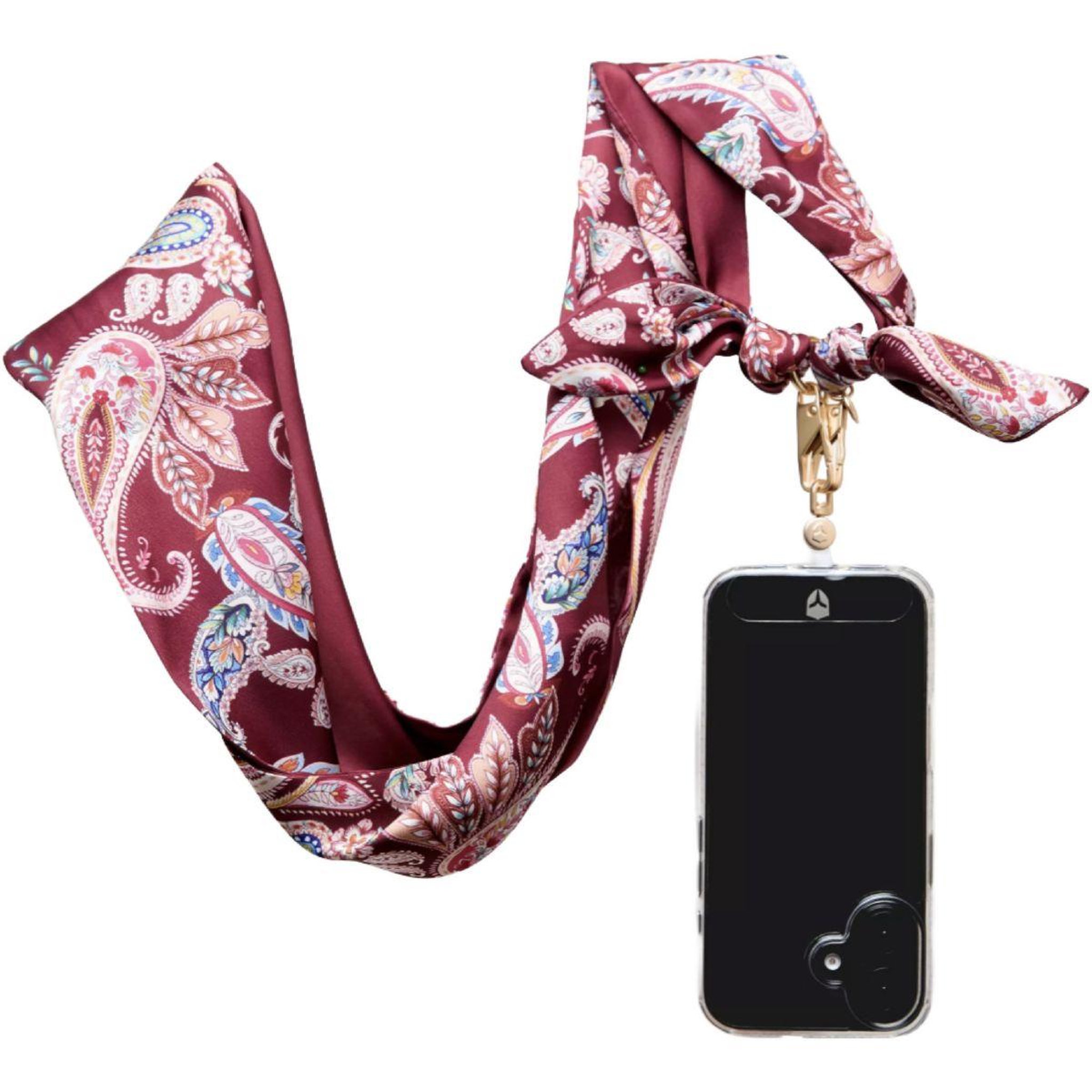 FORCE CASE Cordon téléphone bandoulière bandana bordeaux