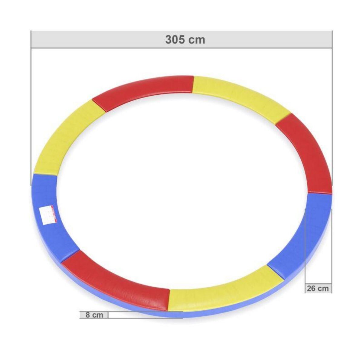 JUMP4FUN Coussin de protection des ressorts pour trampoline 10FT-305cm - Multicolore