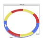 Voir la diapositive 3 : JUMP4FUN Coussin de protection des ressorts pour trampoline 10FT-305cm - Multicolore
