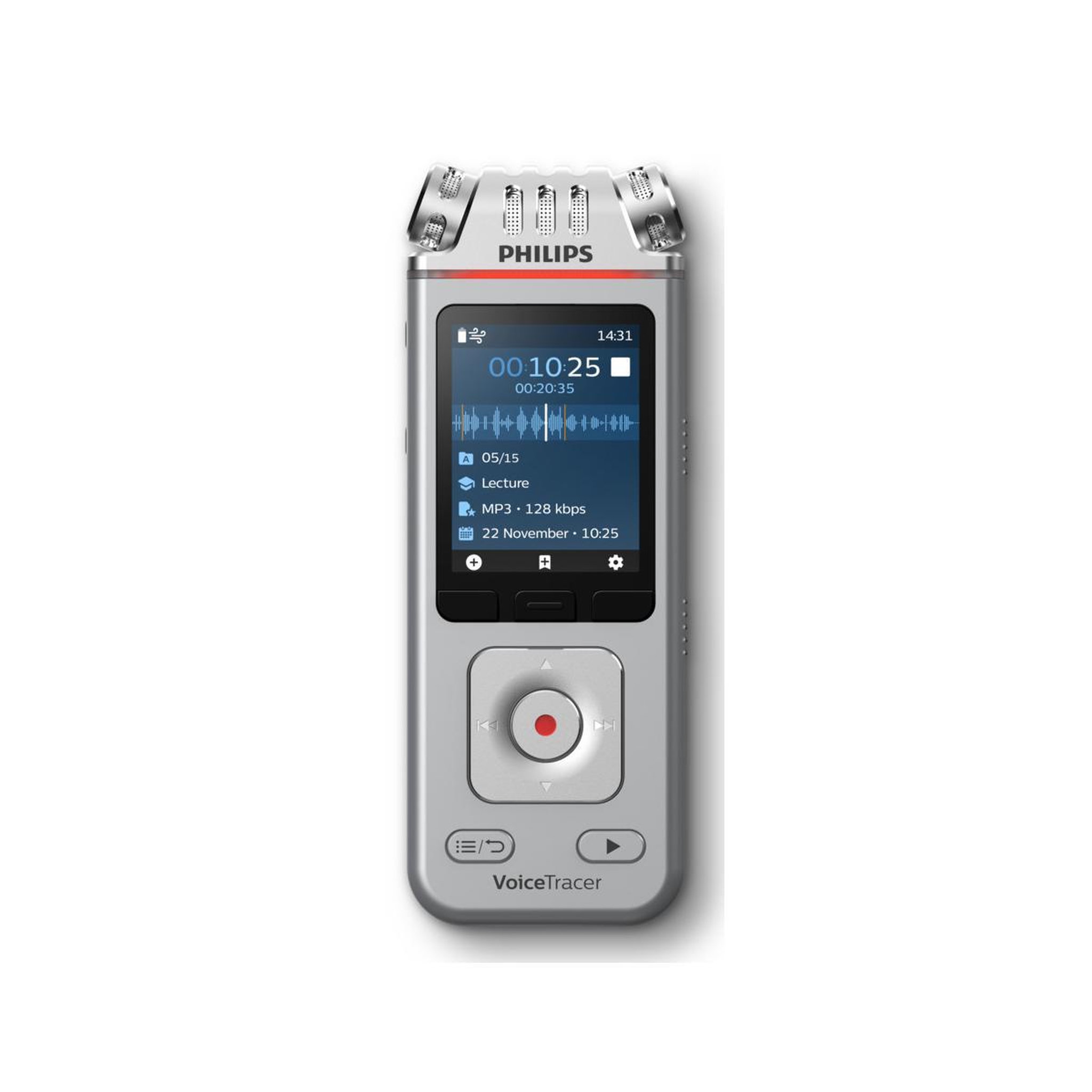 Voir la diapositive 2 : Philips Enregistreur audio Philips DVT1600 Argent et chrome