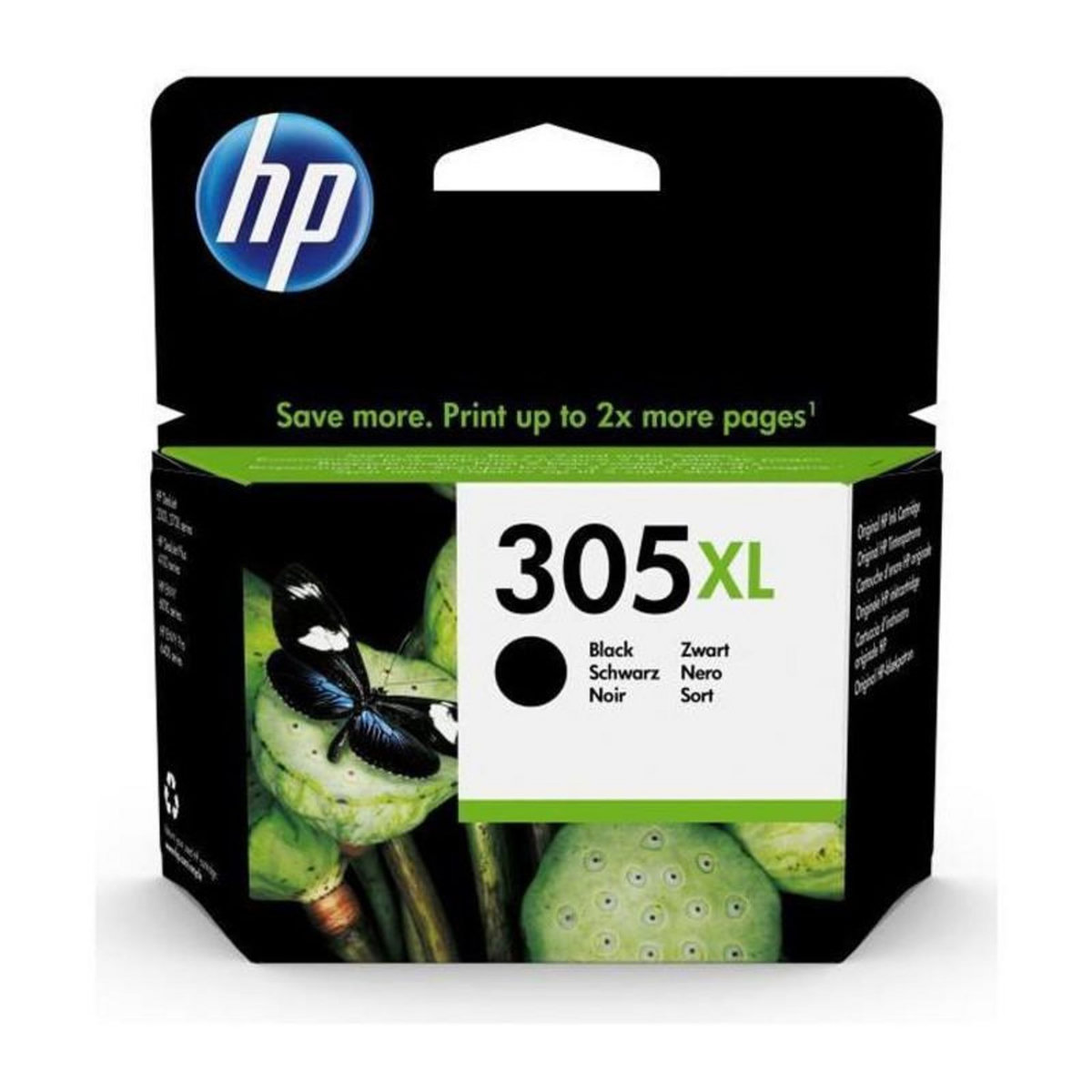 HP HP 305XL Cartouche dencre noire grande capacite authentique 3YM62AE pour DeskJet 2300/2710/2720/Plus4100, Envy 6000/Pro 6400