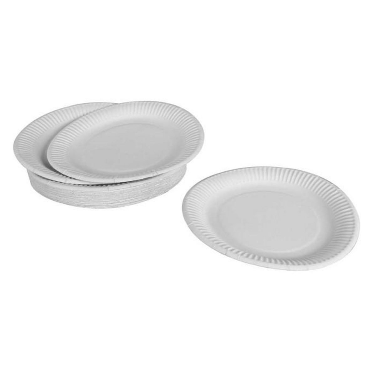 Paris Prix Lot de 50 Assiettes Jetables  Fête  18cm Blanc