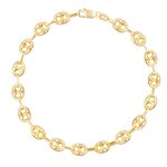 L'ATELIER D'AZUR Bracelet Or Jaune Maille Grain de Café - Homme