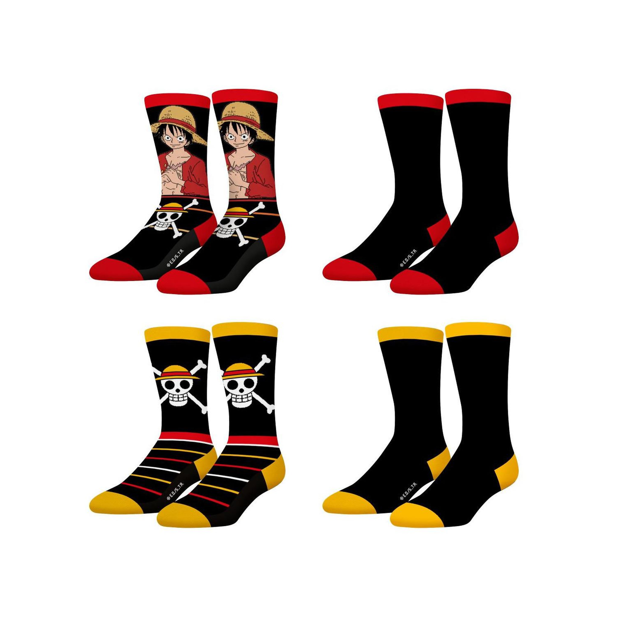 Voir la diapositive 1 : FREEGUN Lot de 4 paires de chaussettes enfant One Piece