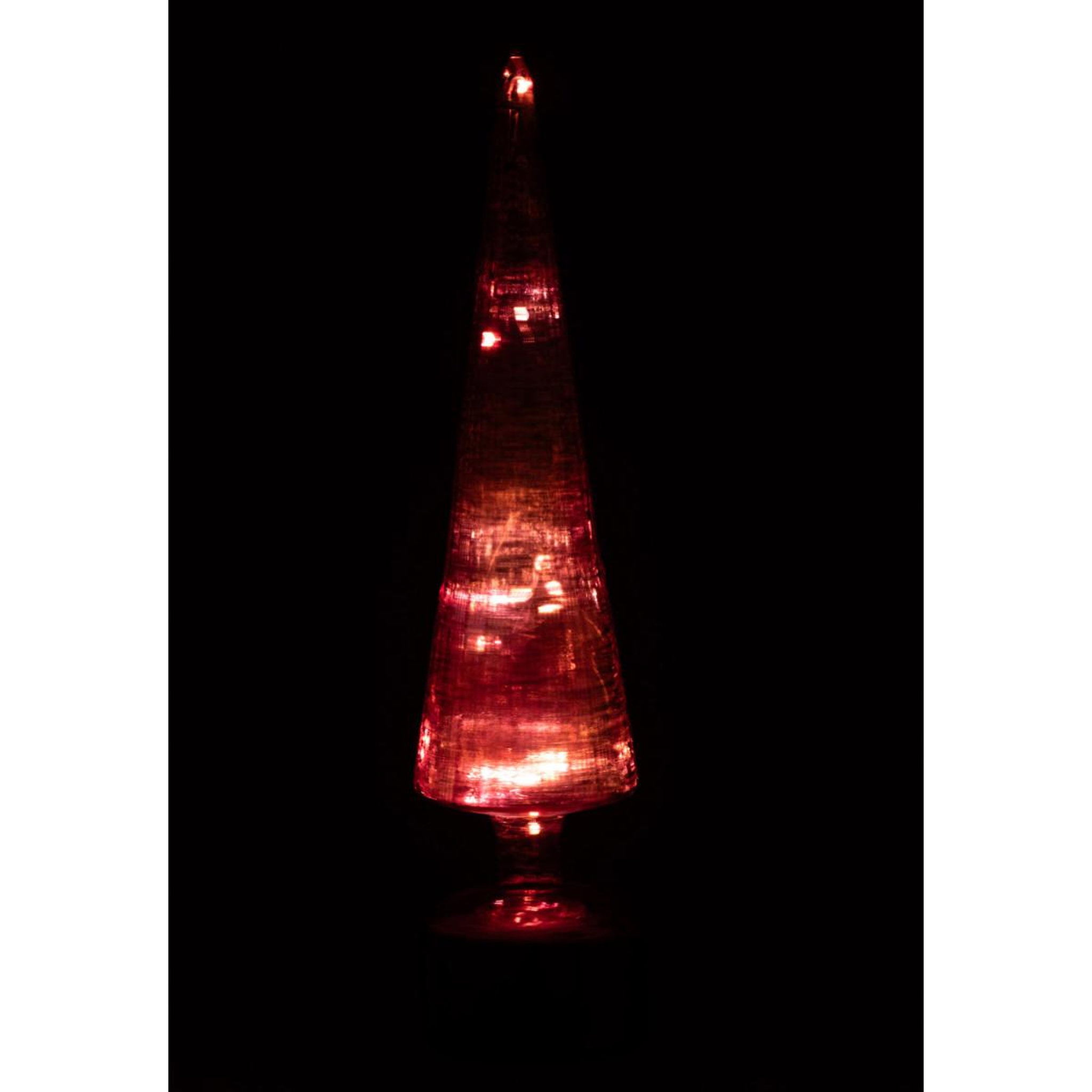 Voir la diapositive 5 : J-LINE Sapin Tournant à LED  Félicie  39cm Rose