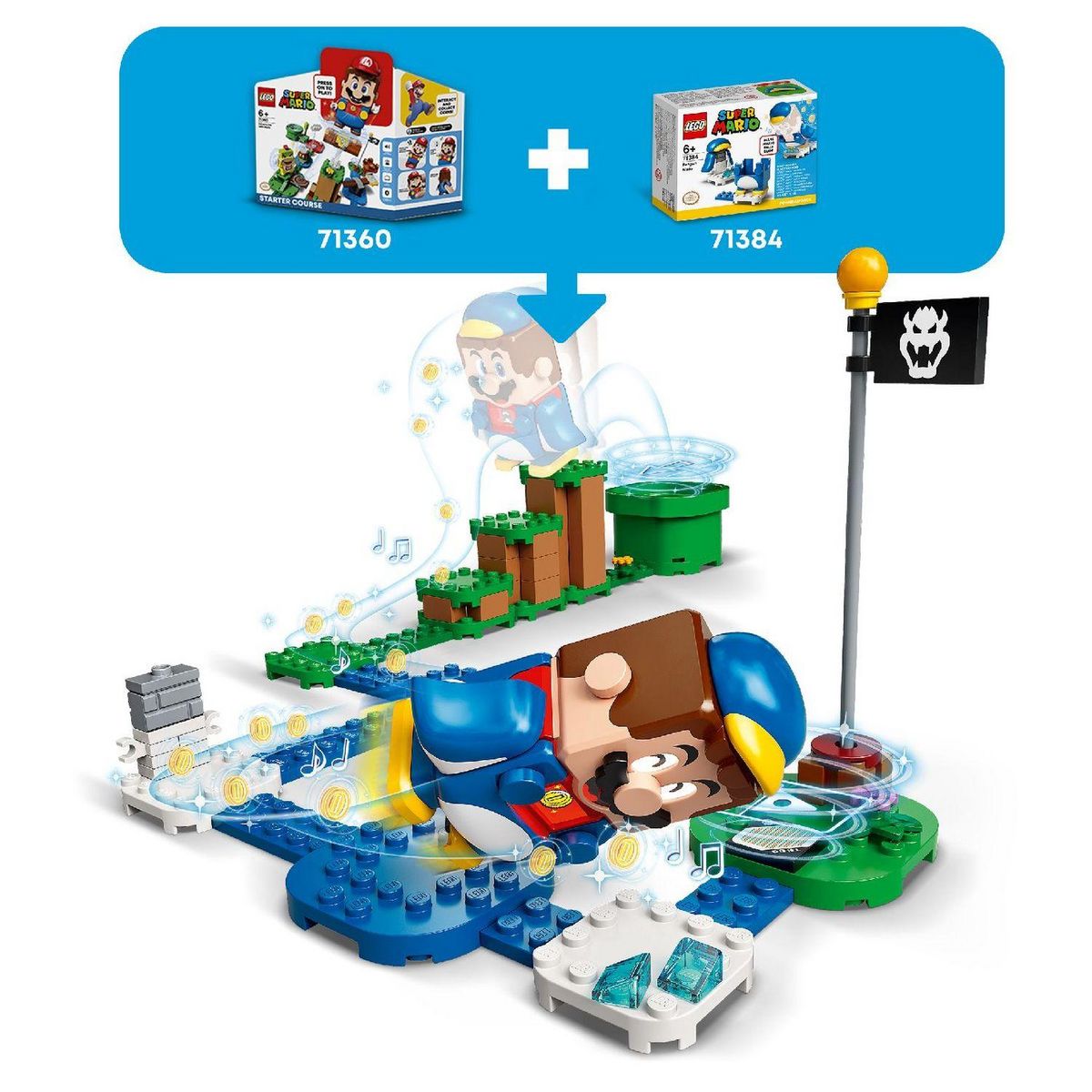 LEGO Super Mario 71384 Pack de Puissance Mario pingouin