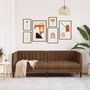 Voir la diapositive 3 : VIDAXL Canape a 3 places marron similicuir daim