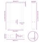 Voir la diapositive 6 : VIDAXL Pieds de table basse blanc 2 pcs 28x(42-43) cm acier