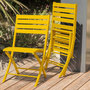 Voir la diapositive 4 : Paris Prix Lot de 2 Chaises de Jardin Pliantes  Marius  82cm Moutarde